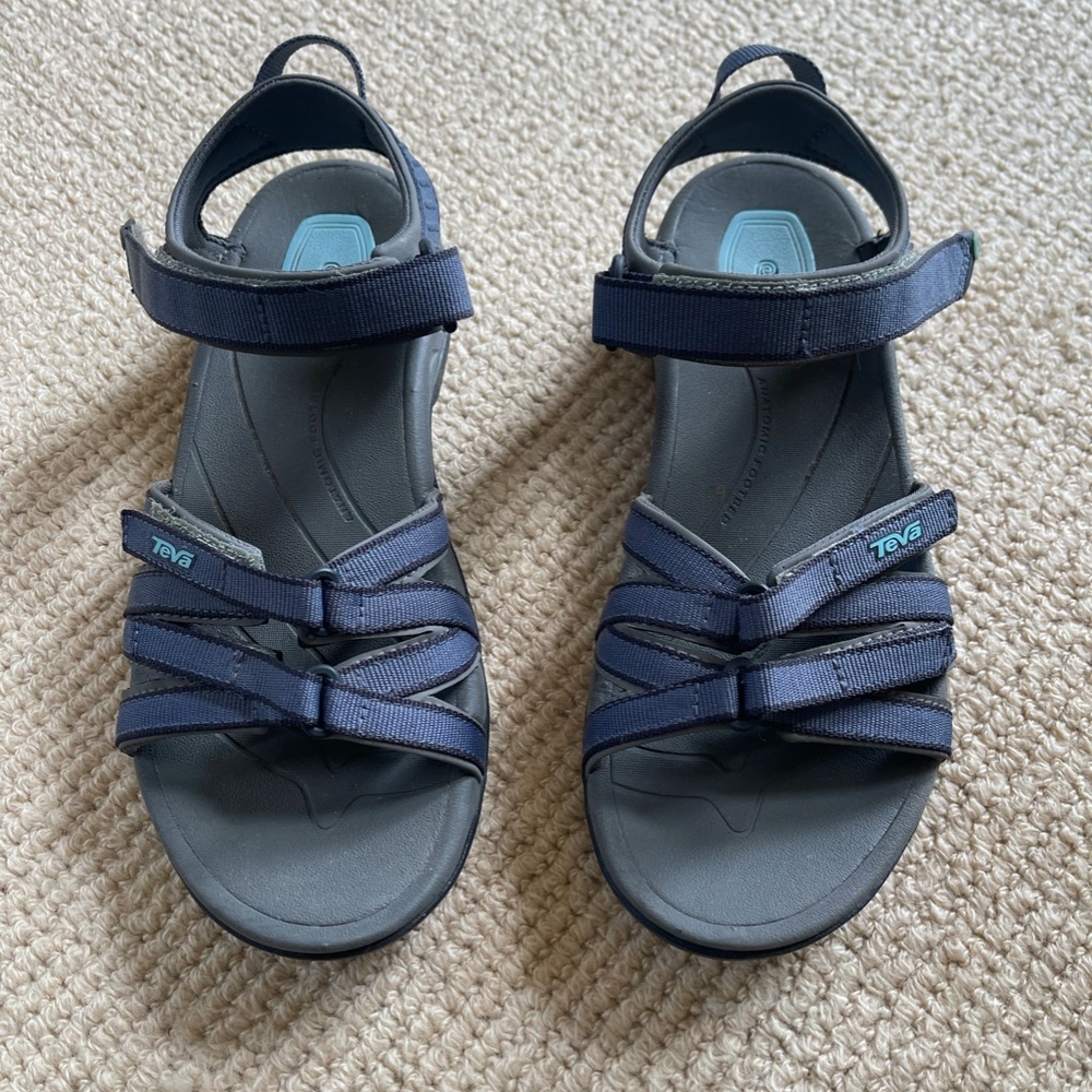Teva Tirra Bering Sea Blue Strappy Hiking Outdoor Sandals Women's Size 8